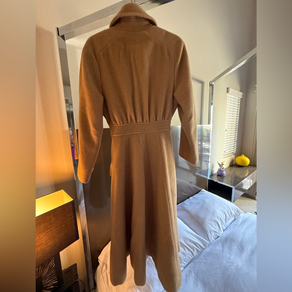 Neiman Marcus Tan Wool Coat